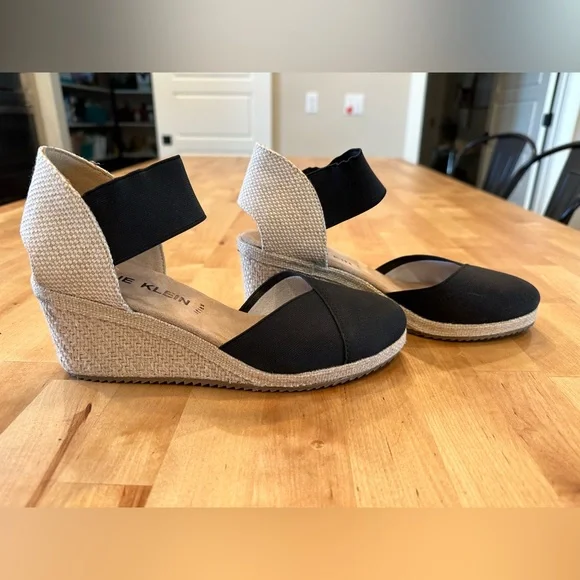 Anne Klein Women's Zoey Wedge Sandal, Denim, 5.5 Anne Klein | Shoes | Zoey Round Toe Espadrille Wedges | Poshmark